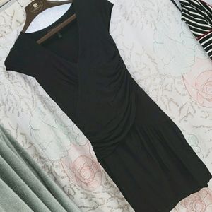 BCBG black faux wrap dress